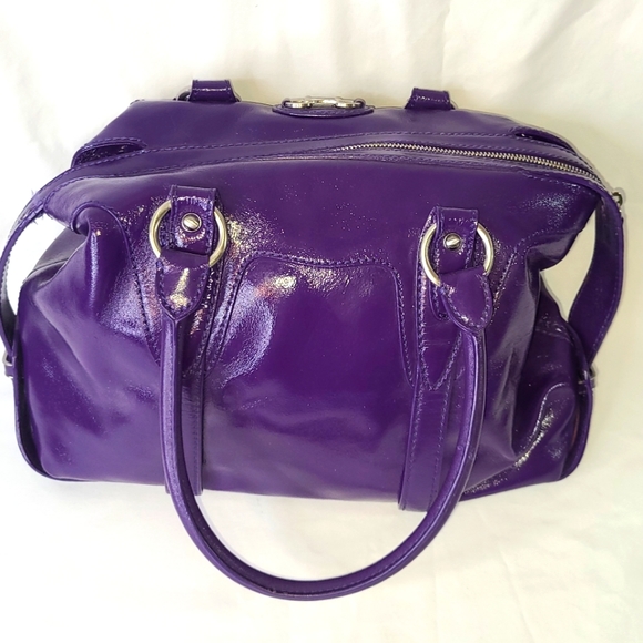 Michael Kors Handbags - Michael Kors Patent Leather Purple Bowling Bags style